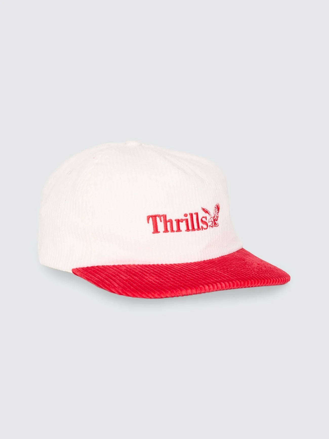 Thrills Workwear 5 Panel Cap - Racing Red - Tofu - Image 6