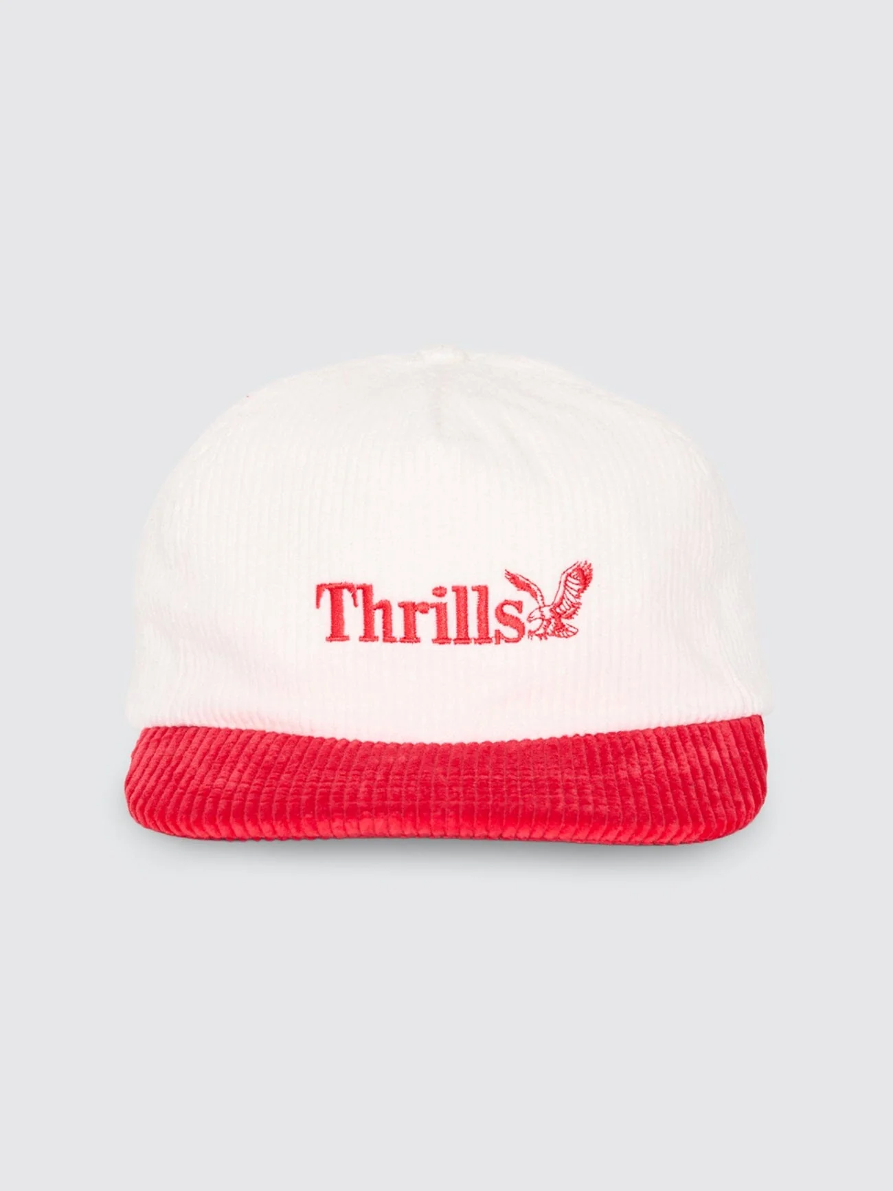 Thrills Workwear 5 Panel Cap - Racing Red - Tofu - Image 7