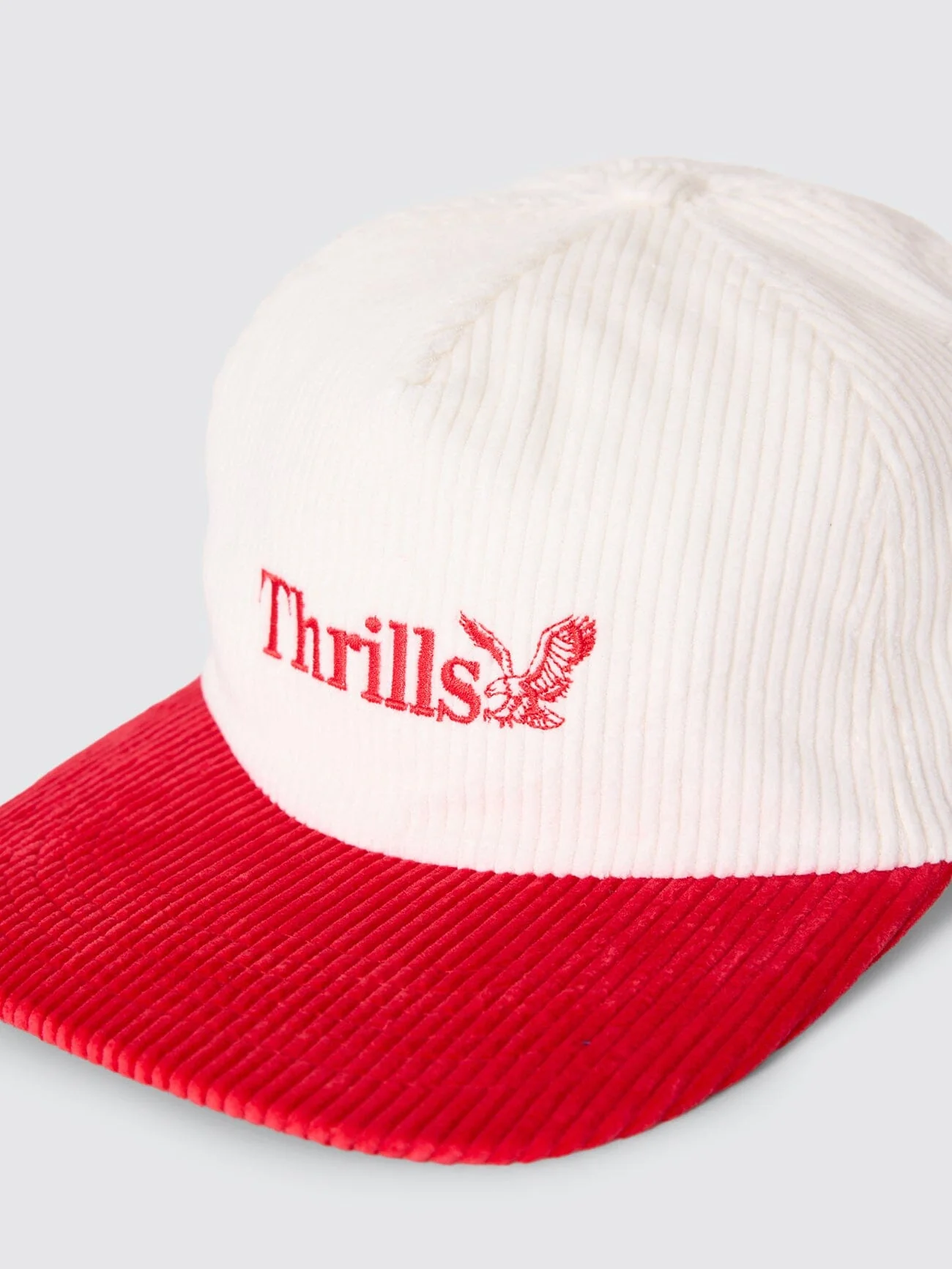 Thrills Workwear 5 Panel Cap - Racing Red - Tofu - Image 8