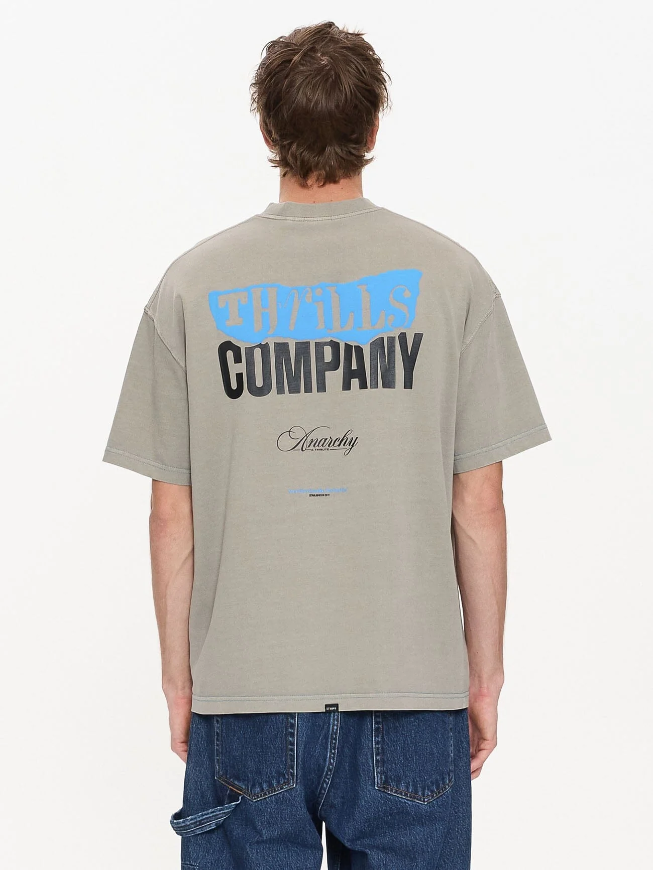 Total Anarchy Box Fit Cropped Tee - Fog - Image 3
