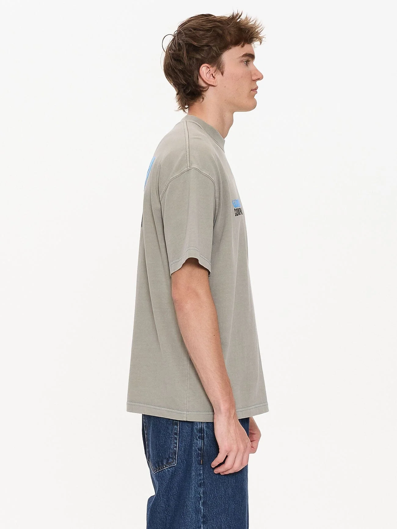 Total Anarchy Box Fit Cropped Tee - Fog - Image 5