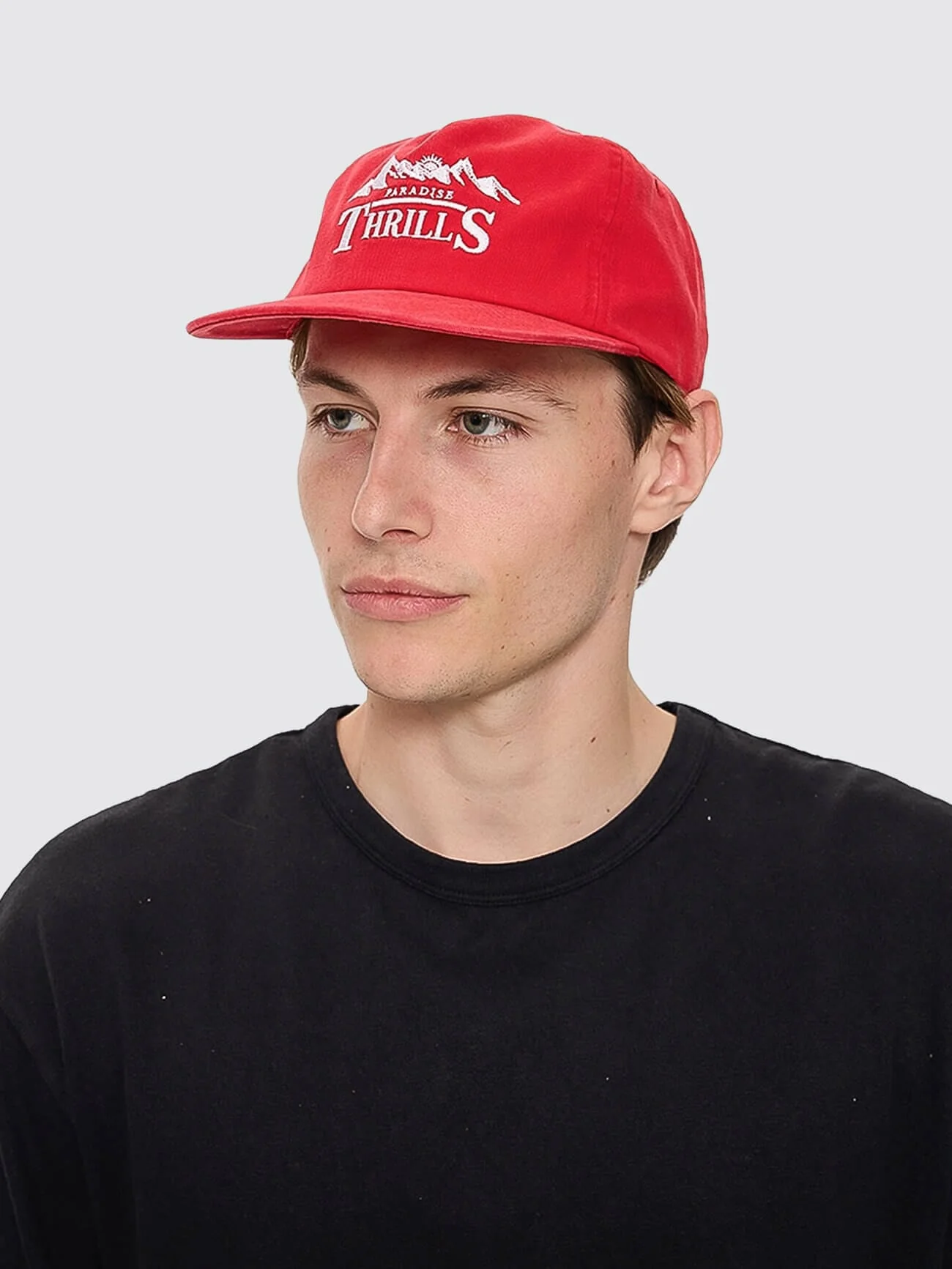 Touch The Sky 5 Panel Cap - Racing Red - Image 5