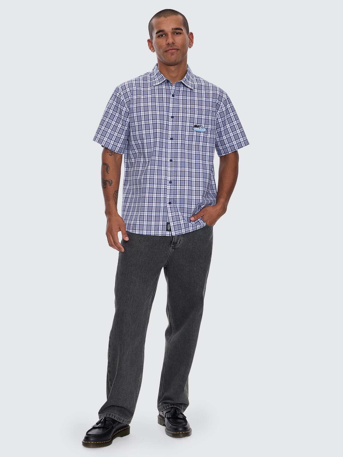 Trust In Us Short Sleeve Shirt - Twilight Blue - Image 4