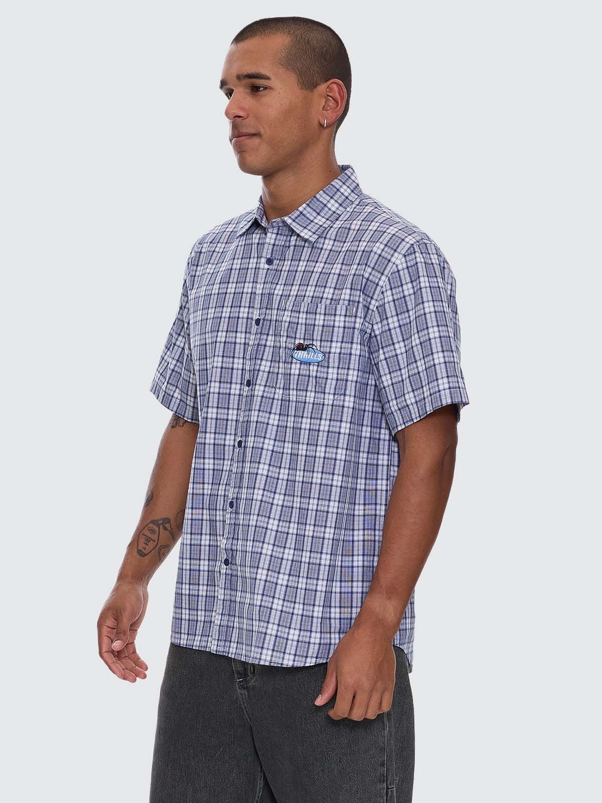 Trust In Us Short Sleeve Shirt - Twilight Blue - Image 5