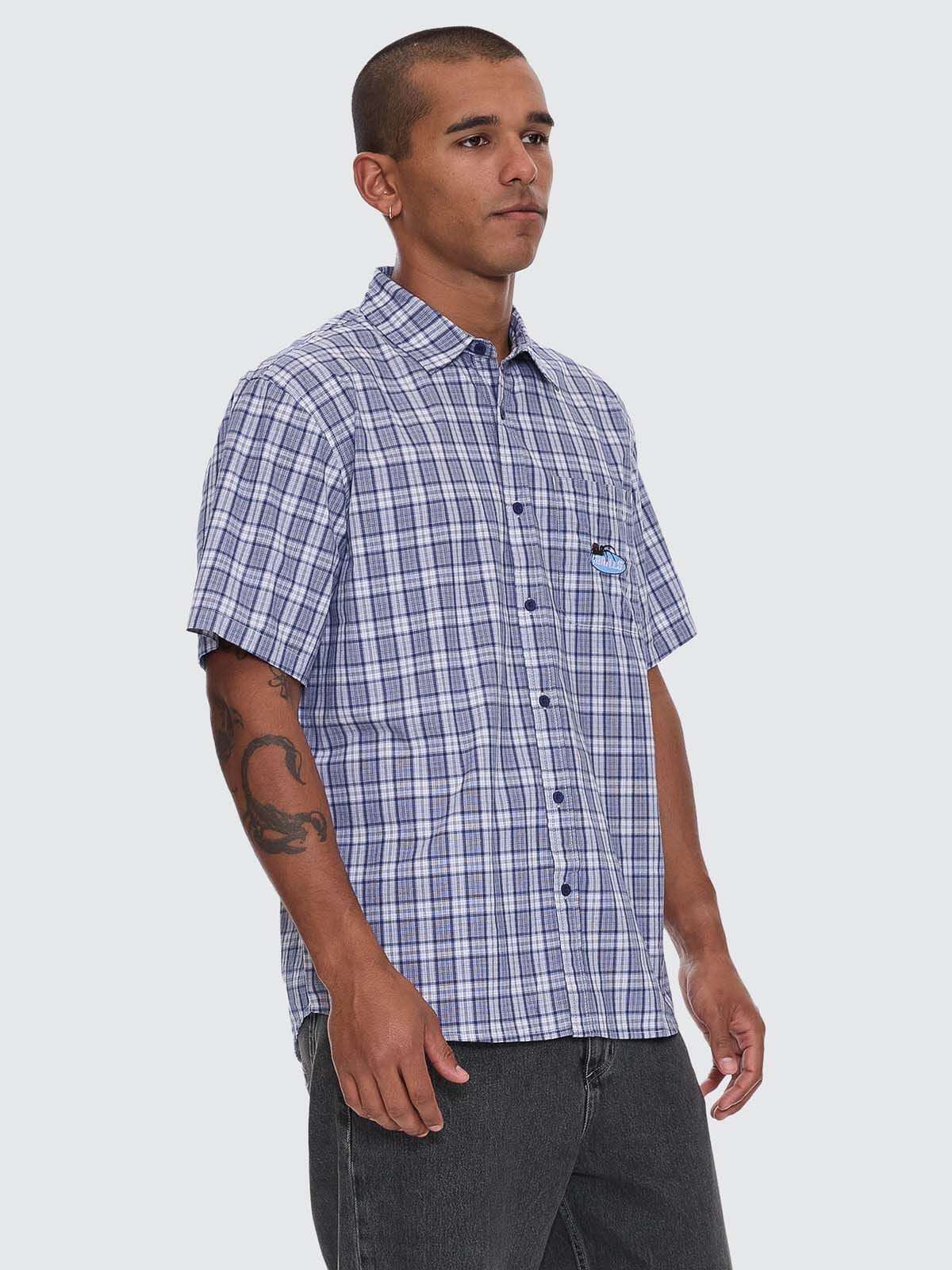 Trust In Us Short Sleeve Shirt - Twilight Blue - Image 6