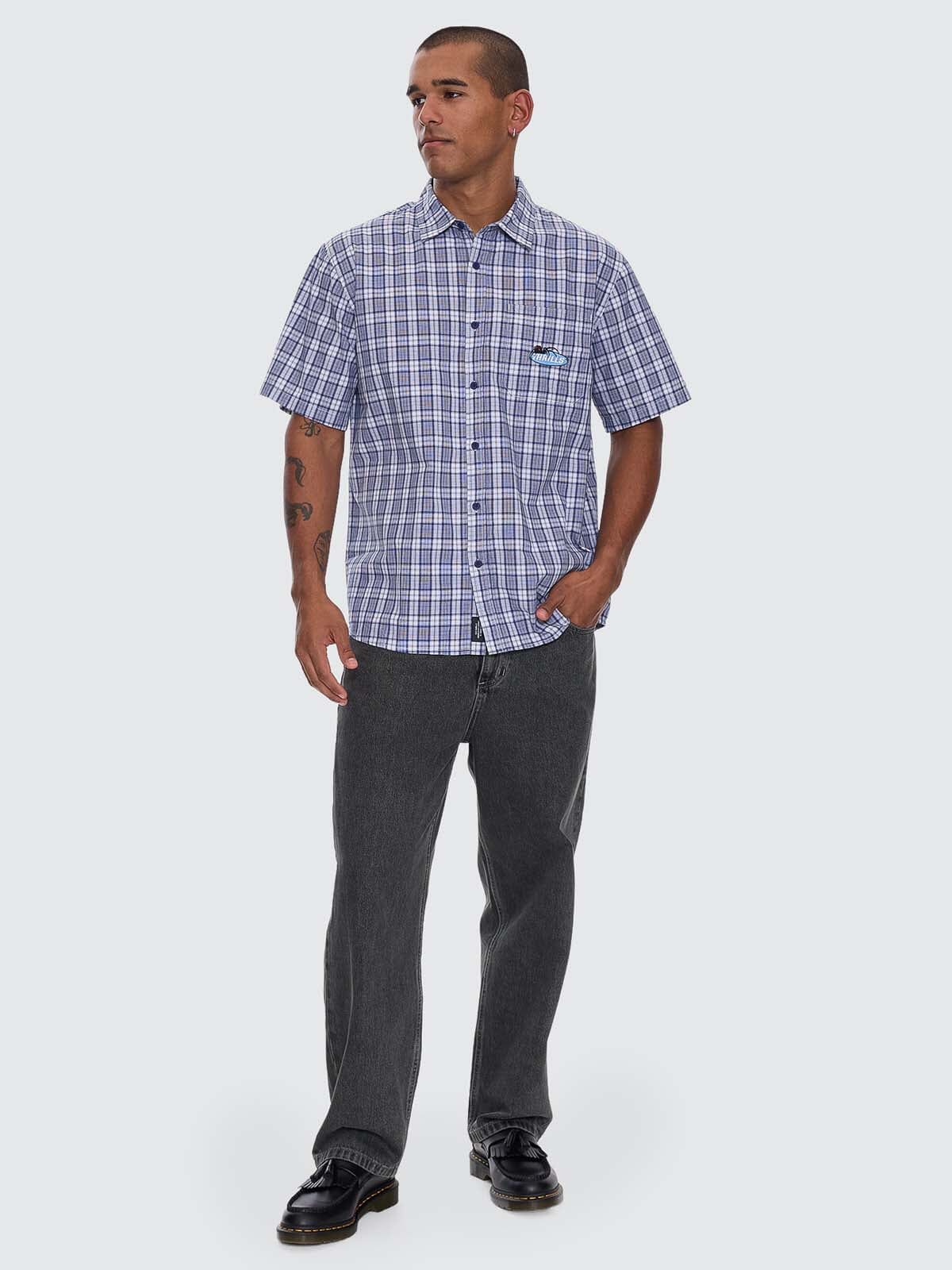 Trust In Us Short Sleeve Shirt - Twilight Blue - Image 7