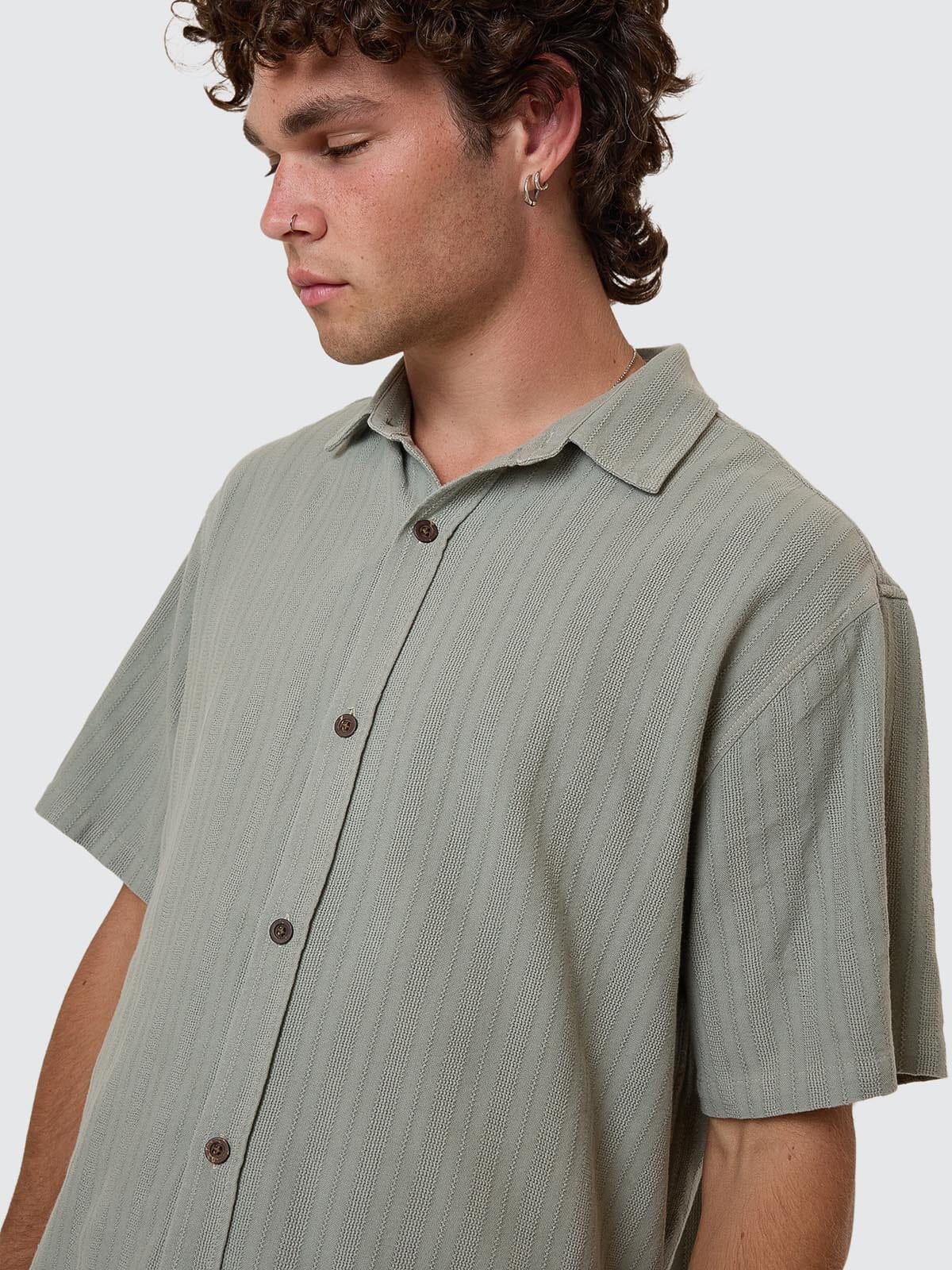 Unhinged Short Sleeve Shirt - Dirty Sage - Image 3