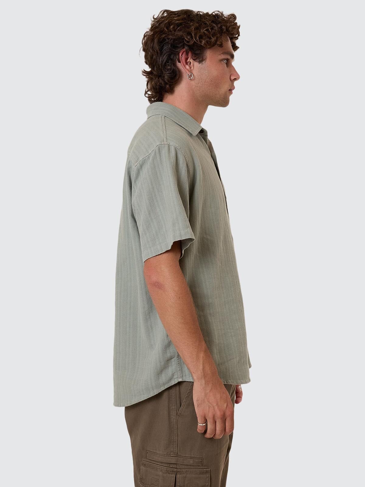 Unhinged Short Sleeve Shirt - Dirty Sage - Image 7