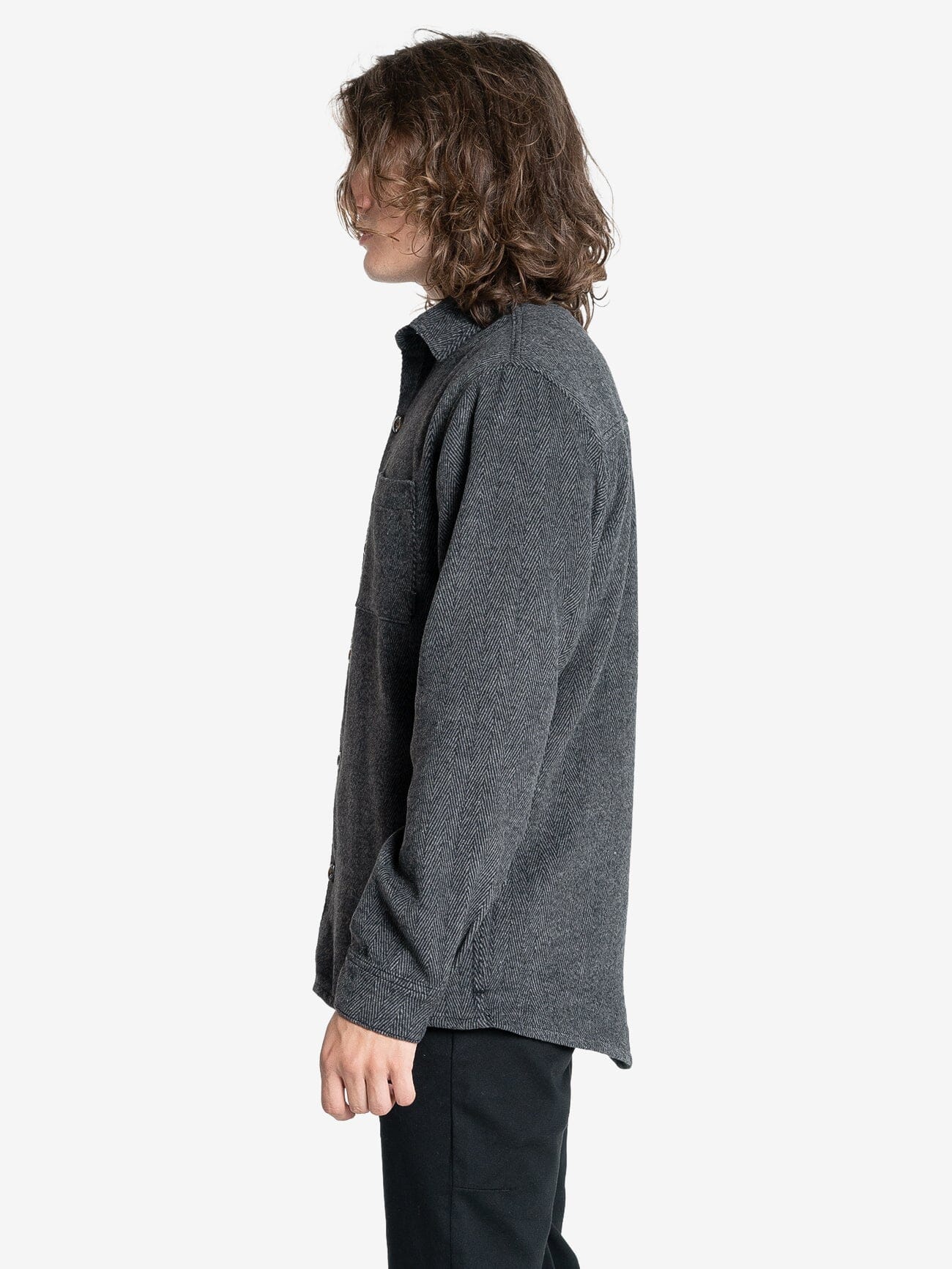 United Front Long Sleeve Flannel - Black - Image 4