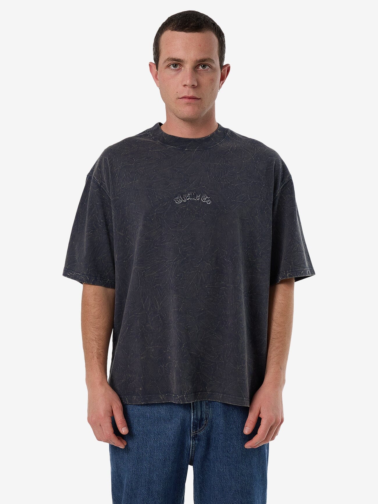 Vanished Box Crop Tee - India Ink