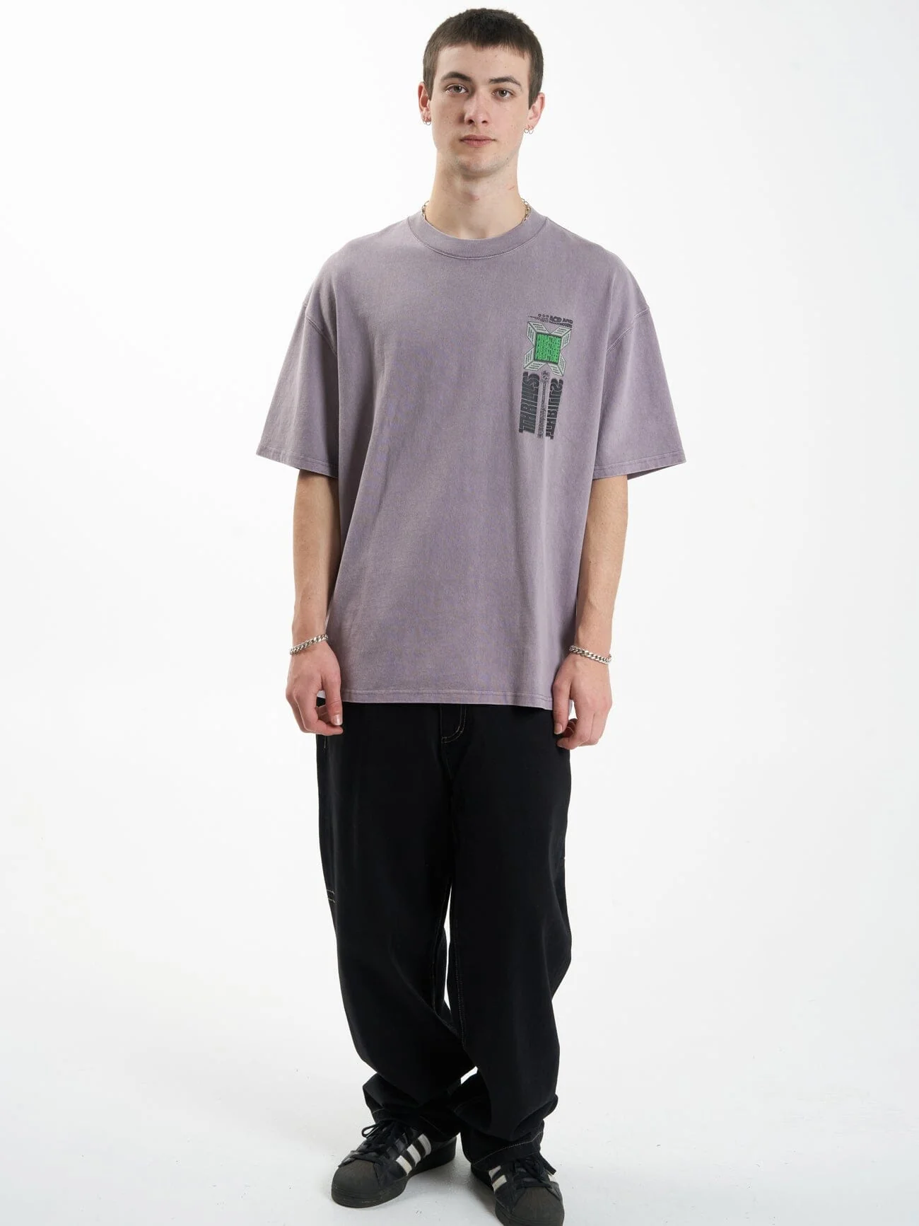 Vibrations Box Fit Oversize Tee - Mineral Gray - Image 6