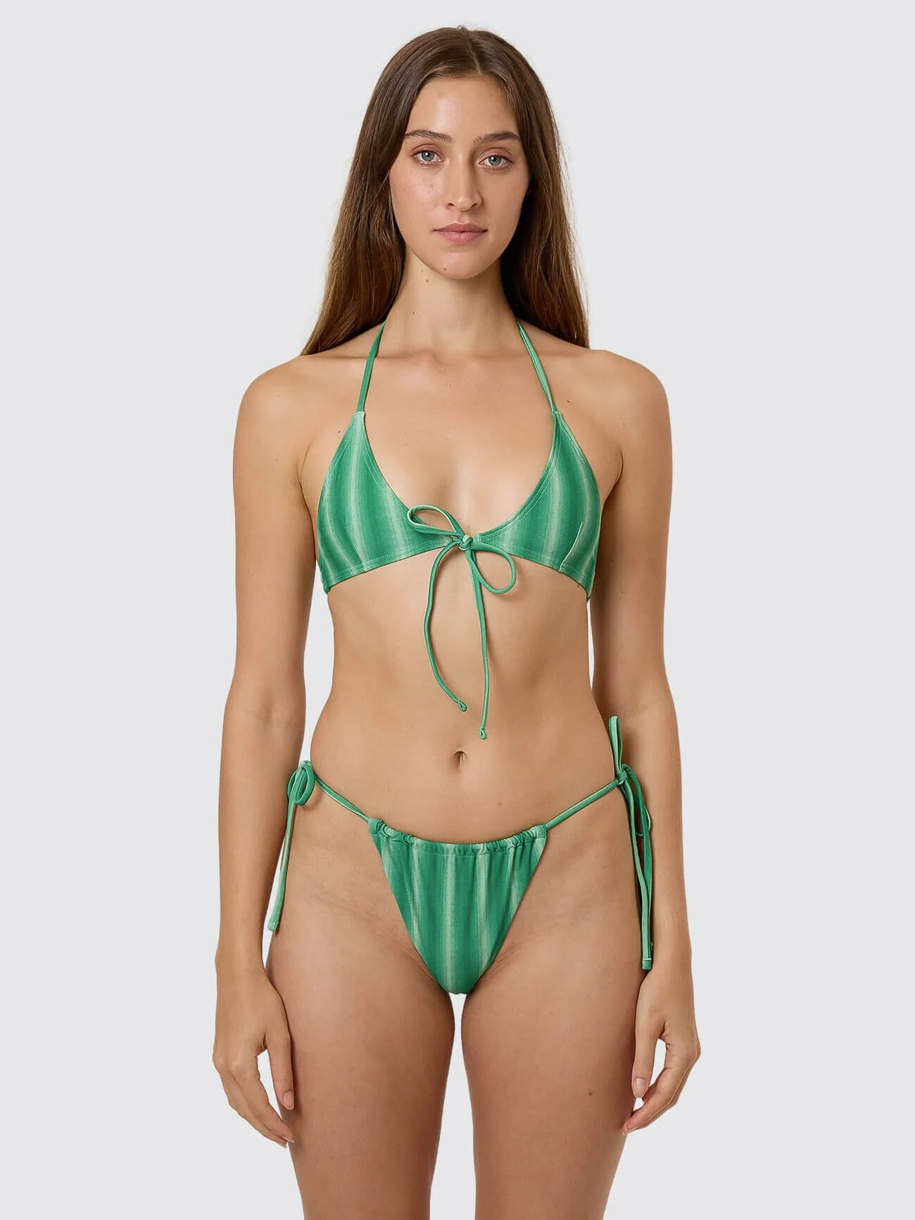 Vivid Dreams Tie Front Bikini Top - Apple - Image 10