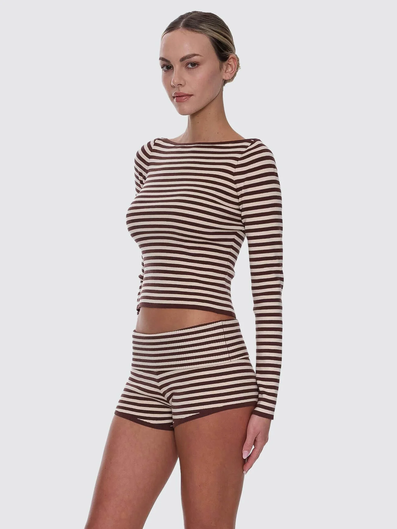 Walker Knit Long Sleeve Top - Butter Cream Stripe - Image 5