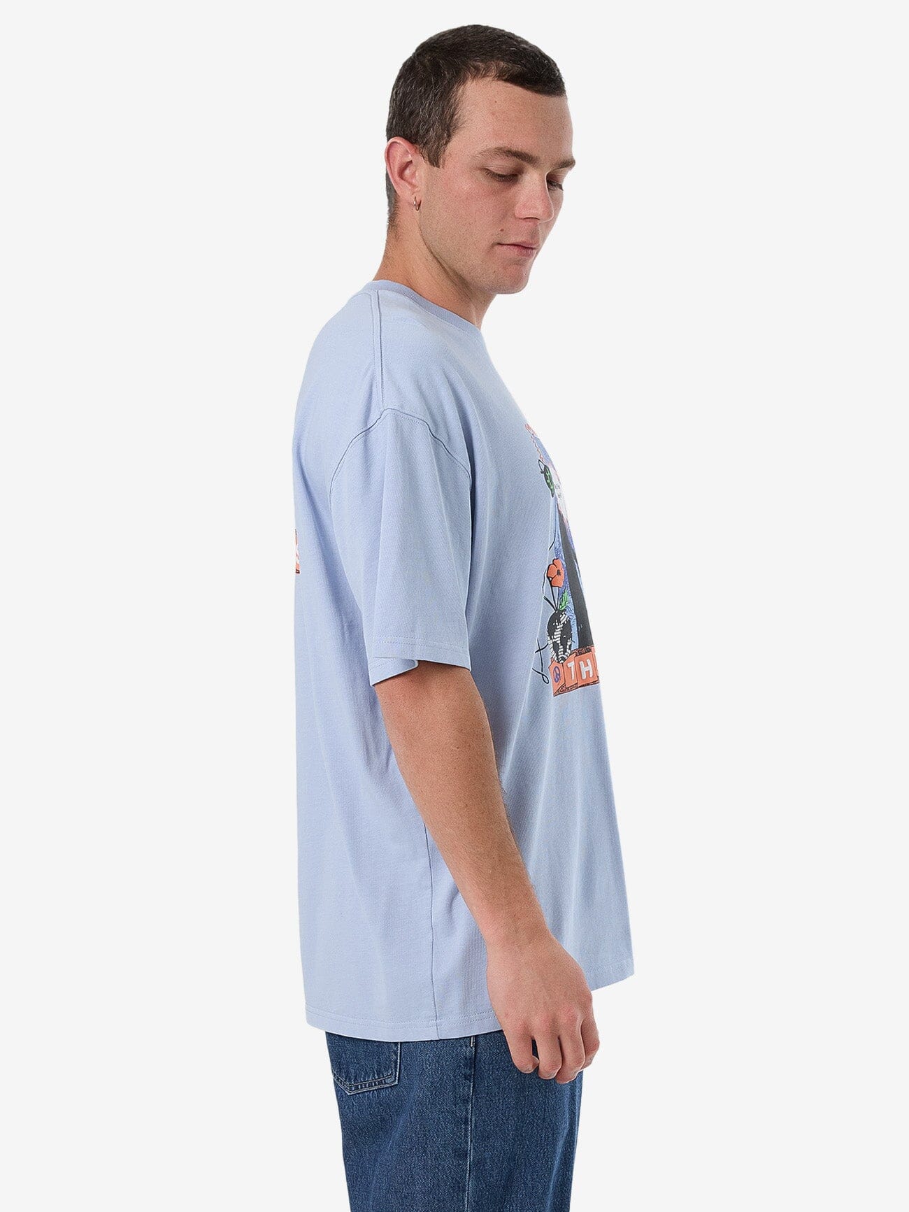 What's Really Going On Box Fit Oversize Tee - Skyway - Image 4