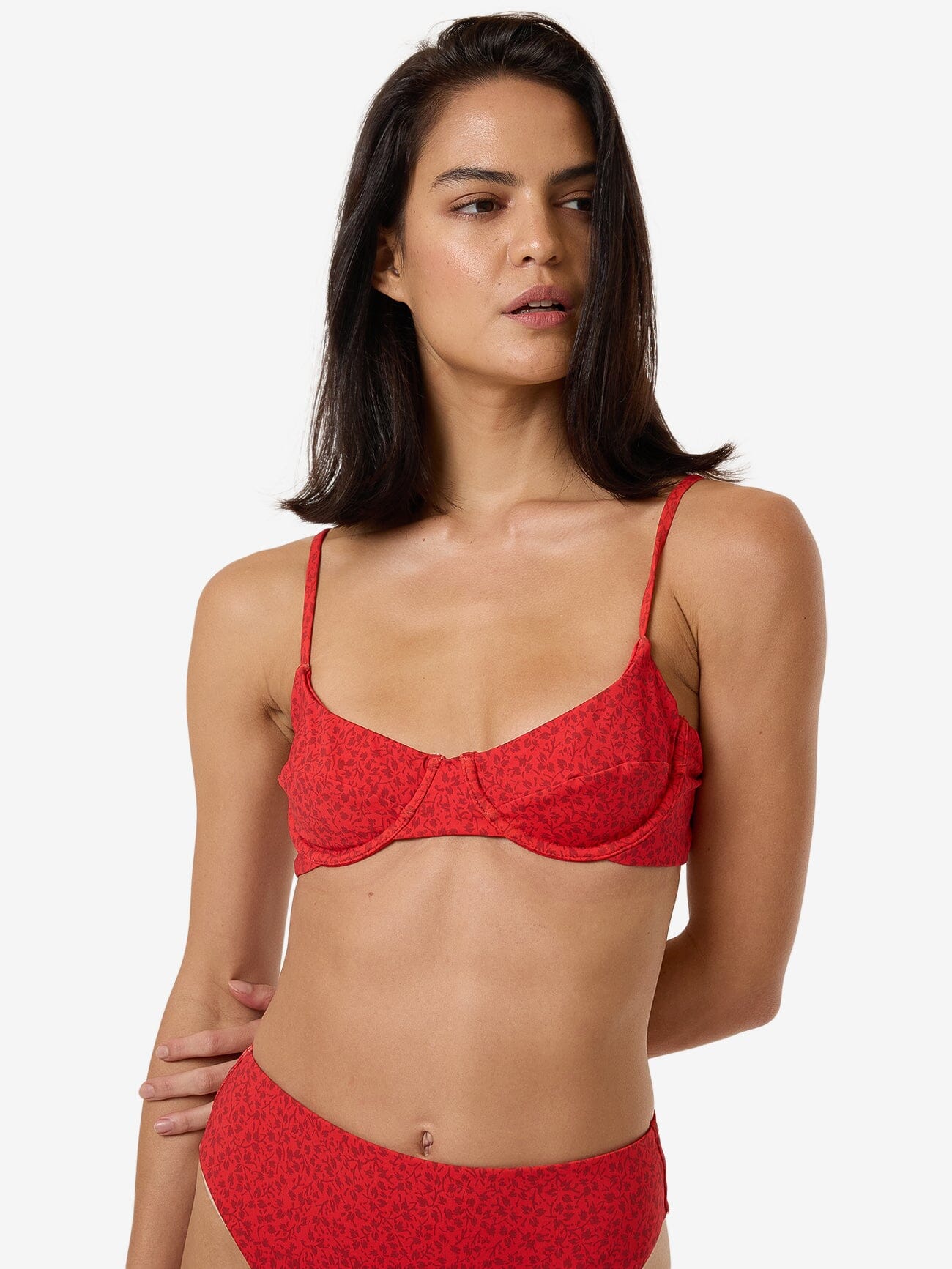 Zinnia Underwire Bikini Top - Flame Red - Image 3